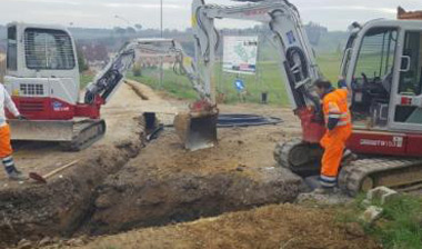 Noleggio escavatore Takeuchi, interventi di movimento terra